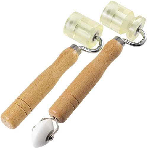 Car Sound Deadening Hand Roller - Hard PU Internal & External Corner Wallpaper Seam Roller for Home Decoration Seamed DIY Tool, Flat Auto Noise Deadener Application Installation Rollers(Set of 2)