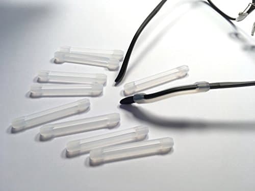 5 PAIRS Keepons Comfort Clear Thread-on Temple Tip Sleeve Prevent Eyeglass Slipping Anti Slip Anti Slide Eyewear Sunglasses Spectacle Glasses Temple Tip Sports Ear Hook Sleeve Retainer