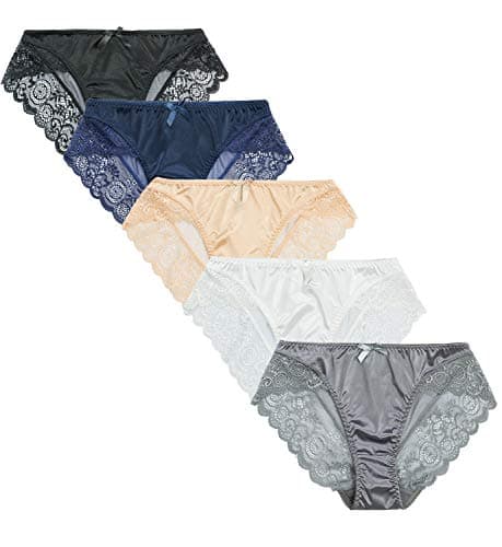Kingfung 3-6 Pack Women's Invisible Seamless Bikini Underwear Half Back Coverage Panties