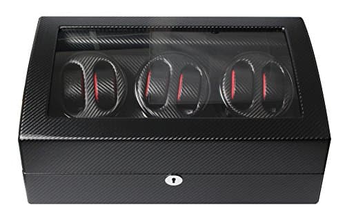 Mount Tibet Top Quality Mute Motor 6+7 Automatic Black Carbon Fiber Watch Winder