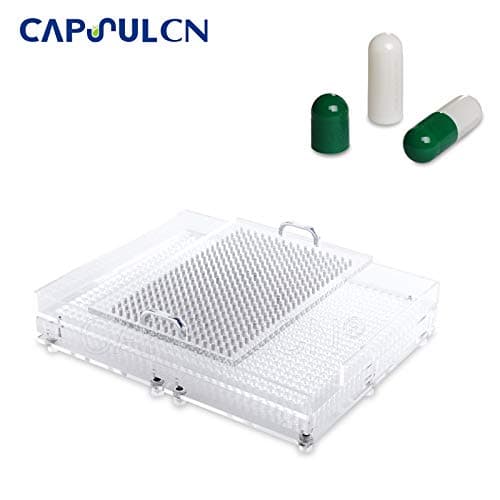 CapsulCN. Empty Gelatin Capsules, 2,000pcs, Size 4, Green and White, Separated Plus One Capsule Filling Tray CN-800