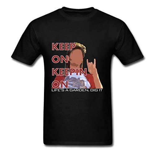 Cool Joe Dirt Keep On Keepin On Shirts Vogue Designed Black Cotton Medium Men Personalized