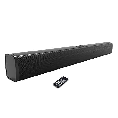 Bluetooth surround soundbar, 32" wall mounted wired and wireless 40watts sound bar speaker with bluetooth streaming,optical/RCA/Line in for TV smartphone and DVD(remote control included)