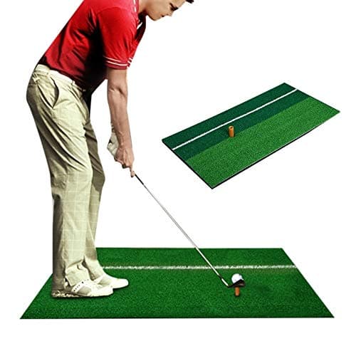 GJWYEYEYE 2020 Indoor Golf Mat Training Hitting Pad Practice Rubber Grass Mat Grassroots Green Golf Training Tools Backyard 30x60cm (Color : Green)