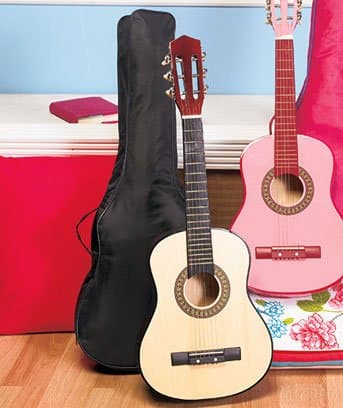 30" Wood Guitar With Case - Black