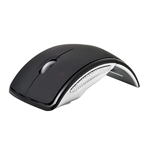 DFS Folding Mini Slim Wireless Mouse 2.4GHz Arc Optical with USB Receiver Suitable for Laptop, PC, Computer, Desktop, Notebook (Festive Offer: Free Card Mobile Holder)(Colors May Vary)