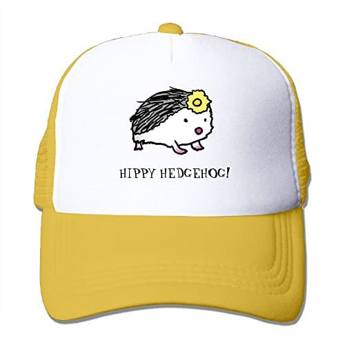Anraglan Hippy Hedgehog Unisex Baseball Trucker Hat Caps Yellow