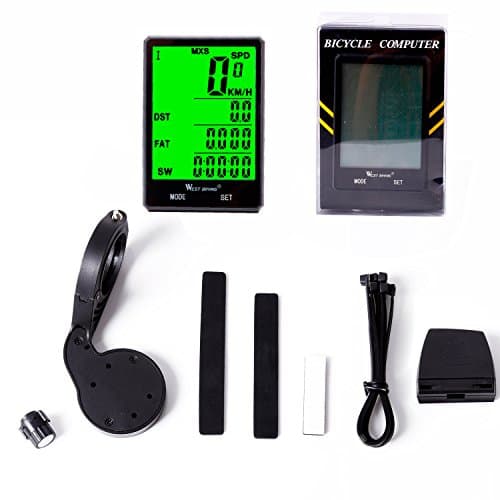 Cycle Computer, Bike Odometer Speedometer for Bicycle, Waterproof LCD Automatic Wake-up Backlight Motion Sensor for Biking Cycling Accessories