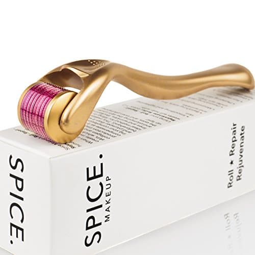 Derma Roller by Spice Makeup - Ultra Premium Quality Cosmetic Microneedling for Face - 540 Titanium Micro Needle Dermaroller at 0.25mm
