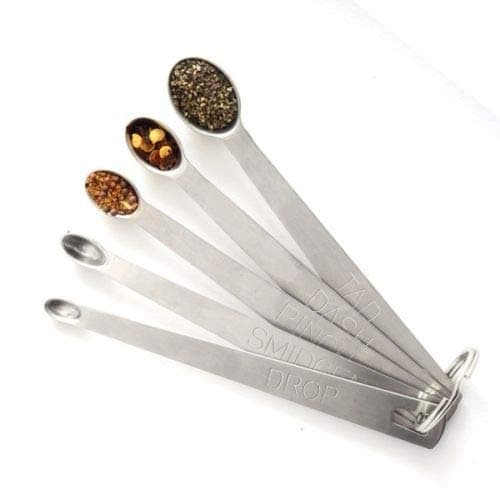 MiLanNuo 3080 Stainless Steel 5pc Mini Measuring Spoon Set