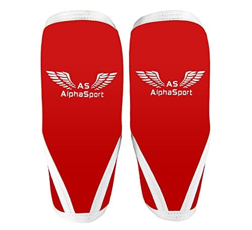 AlphaSport Knee Sleeves (1 Pair)(Red Large(37-40cm)