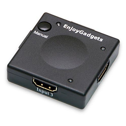 EnjoyGadgets EGHS3SS 3-in 1-Out 1080p Auto-Switching 3-Port HDMI Switcher Selector with Support 3D and HD Audio