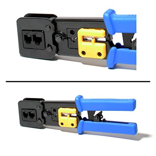 DSC-6082R, EZ RJ Professional Heavy Duty Crimp Tool, EZ RJ45 Pro Ethernet Crimp Cutter for RJ-45 RJ12 RJ11 Connector, HD Crimping Tool with Wire Cutter