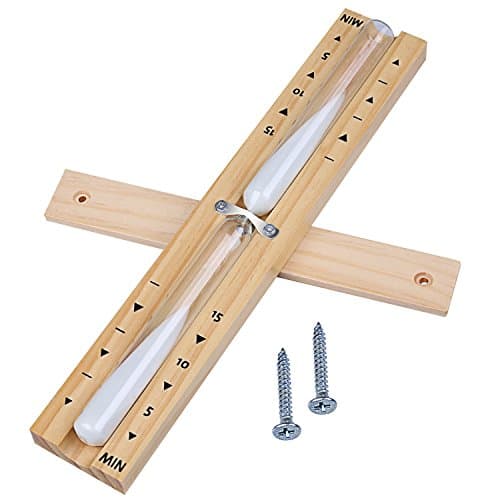 1DOT2 15 Minutes Wall-Mounted Rotating Sauna Hourglass Timer,White Sand,Accurate in Counting time,Slight Error, not Blocked