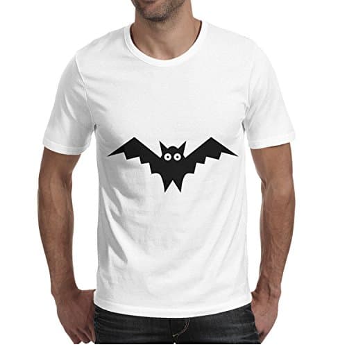Eoyles Bats Man Comfortable Designer Round Neck White Custom Shirt