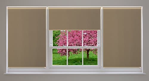 All Design's Blackout Room Darkening Polyester Roller Shade / Window Blinds with Looped Chain, 27" x 72" Grey Color