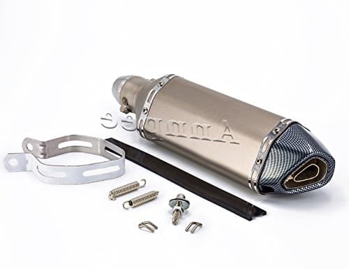 Annpee Universal Motorcycle Scooter Titanium 51MM Modified Exhaust Muffler pipe CBR 125 250 CB400 CB600 YZF FZ400 Z750 RACING with Removable DB Killer