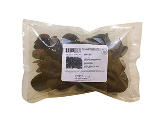 RAGARDEN Dried Black Walnut Hull Chunks, 6 Oz (Non-irradiated, Non-GMO, Naturally Grown in USA).