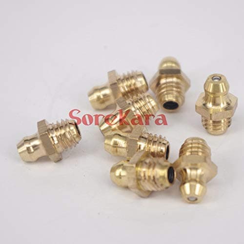 QUAROS 1/8" 1/4" 3/8" 1/2" BSPP Male Thread Straight Brass Grease Zerk Nipple Fitting For Machine Tool Accessory Greaseing Fittings - (Thread Specification: 1/2")