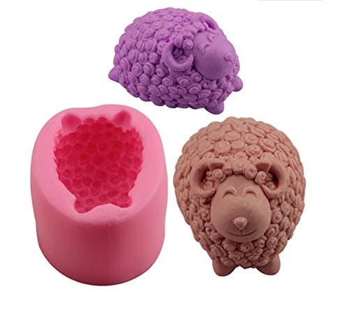 DIVISTAR 3D Little Sheep Silicone Craft Molds DIY Handmade soap mould
