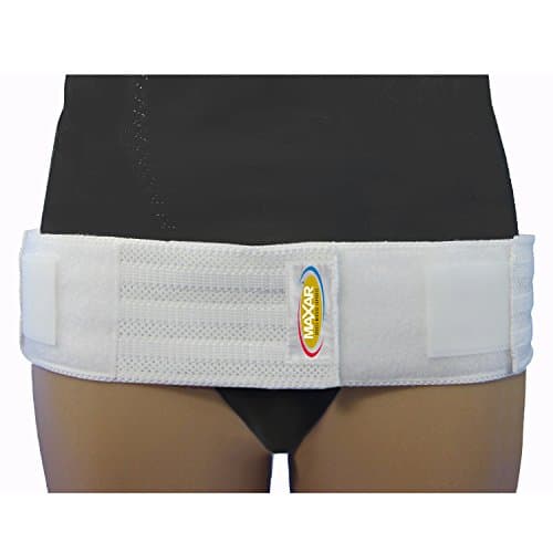 Maxar Sacroiliac Joint Lower Back Pelvis Pain Relief Compression Support Belt, Small White