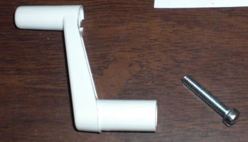 10 Each-RV Mobile Home Camper Plastic Window Cranks White w/Screws 3/4" #838