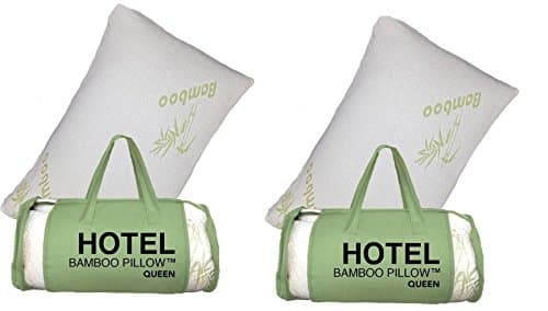 New 2 PACK Comfort Queen Hotel Bamboo Pillow Memory Foam Hypoallergenic Cool