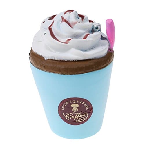 POP New Coffee Cup Shaped Squishy Slow Rising Foam Stress Toy (Blue)
