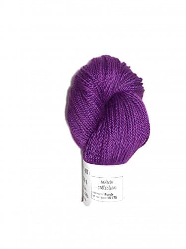 Hand Dyed Alpaca Silk Yarn, Solid Purple, Dk Weight, 100 Grams, 245 Yards, 70/30 Baby Alpaca / Mulberry Silk