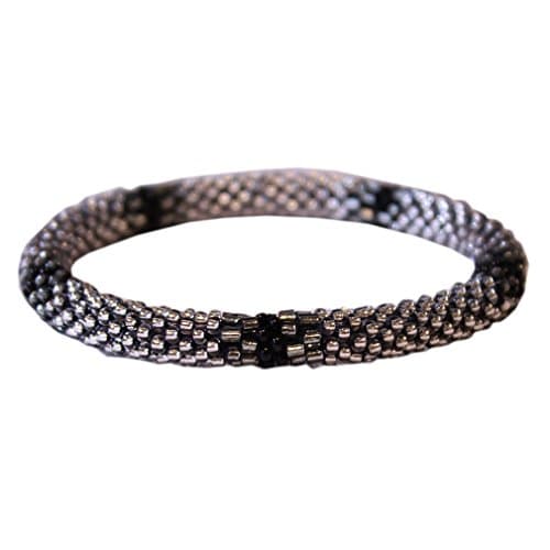 Aid through Trade Beaded Roll-on Bracelet (Black)
