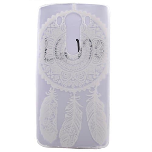 Case For LG V10 (2015),Ramidy White Campanula Printing Soft Transparent TPU Gel Silicone Ultra Thin Clear Bumper Protectiove Skin Case Cover For LG V10 (2015)