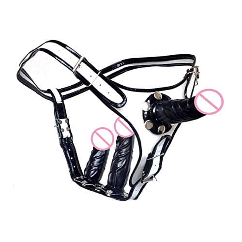 Women Strapon s Strap on Three Removable Phalluses Man G-ays s-ex Toys Panties Product A-nal for Couples,Color H,Two