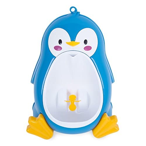 AODD Penguin Standing Potty Training Urinal, Boys Potty Training Urinal with Whirling Target - Use a Baby Boy Urinal, Making It Fun, Easy Stress Free to Potty Train a Boy (Blue)
