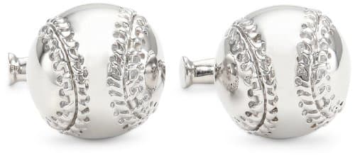 ROTENIER Novelty Sterling Silver Baseball and Bat Cufflinks