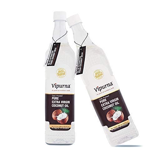 Vipurna Cold Pressed Extra Virgin Coconut Oil 2000 ml (1000ml+1000ml)