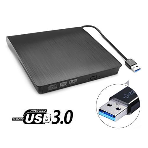 USB 3.0 DVD Drive, Vbeauty External DVD Writer/ Burner CD DVD RW DVD ROM Drive for Mac Macbook Pro Air iMAC Laptops Desktops Notebooks