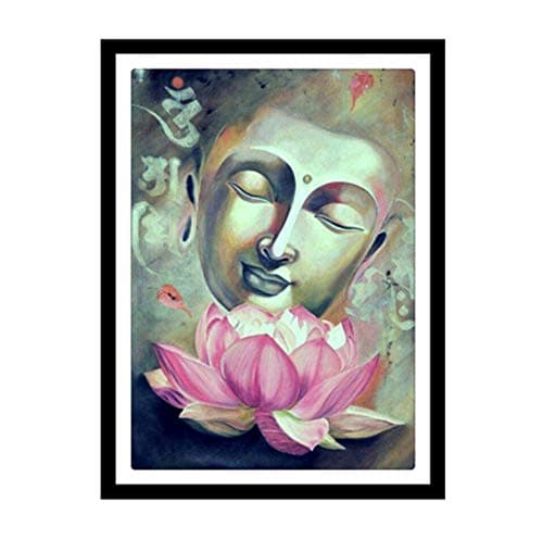 plmko 5D Diy Diamond Mosaic Religious Buddha Head Full Round Diamond Painting Cross Stitch Diamond Embroidered Portrait Frameless 40x50 Cm