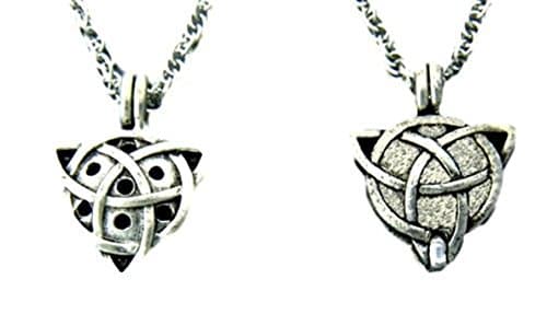 Trinity Knot Perfume Diffuser Necklace Z39 Pewter Irish Celtic
