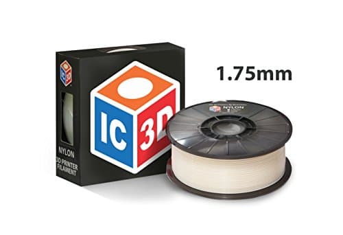 IC3D Natural 1.75mm Nylon 3D Printer Filament - 2lb Spool - Dimensional Accuracy +/- 0.05mm - Professional Grade 3D Printing Filament - MADE IN USA