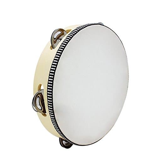 8'' Hand Held Musical Tambourine Drum Bell Percussion Drum bell for KTV Party Kids
