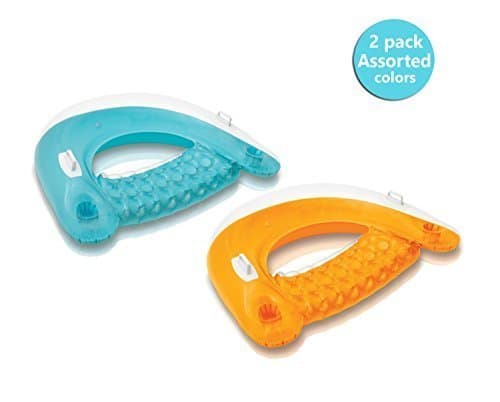 Intex Sit N Float Inflatable Lounge, 60" X 39", (2 PACK)