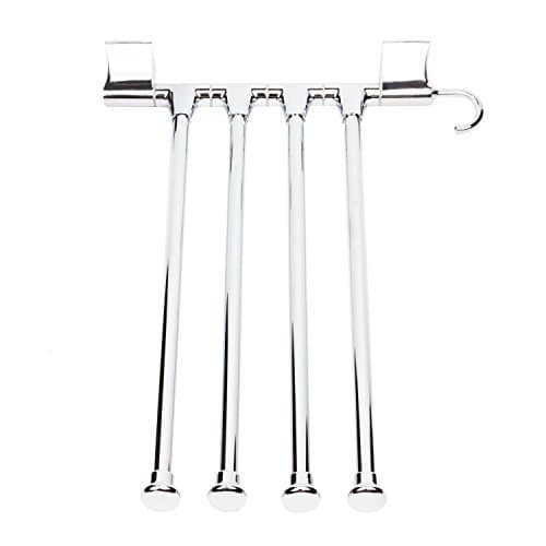 IMIEE Bathroom Swing Arm Towel Bars 4-arm Wall Mount, Brushed Stainless Steel