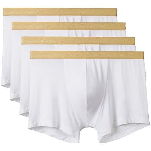 David Archy Men's 4 Pack Micro Modal Low Rise Trunks (L, White)