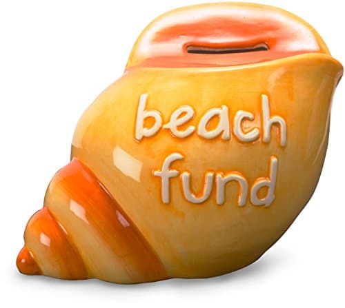 We Baby Beach Fund Ceramic Shell Piggy Bank