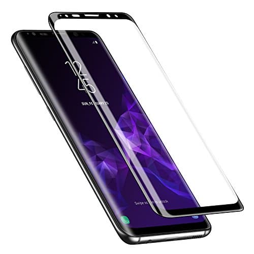 Galaxy S9 Plus Screen Protector,powerma Samsung S9 Plus Tempered Glass Screen Protector 3D Full Coverage Ultra HD Clear Scratch-Proof Anti-Bubble Screen Protector for Samsung Galaxy S9 Plus-Black