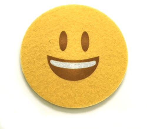 Smiling Face With Open Mouth Emoji car coasters - Makes a great gift - Smiling face car coasters for your cup holder