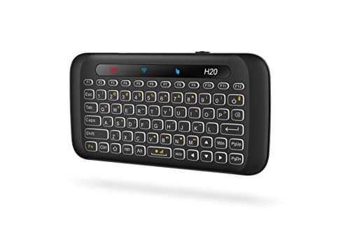 SAR CCTHYP H20 with Touchpad Mouse Backlit Wireless Mini Keyboard, 2.4Ghz USB Lithium Ion Battery Rechargeable Handheld Air Remote Mouse,For PC, HTPC, X-BOX, Android TV box, smart TV, etc.