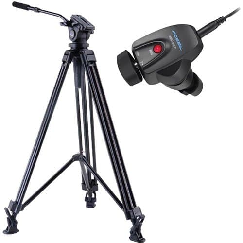 Acebil J-805MX Prosumer Tripod System with RMC-1DV Video Lens Zoom Controller