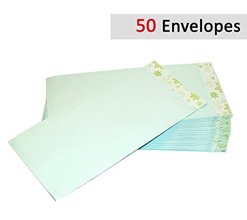 50 Pcs Premium Quality Cloth line Envelopes, Catalog Envelopes, Invitation Envelopes, Letter Size Envelopes for Daily Corporate/Home Use - (11'' X 5'')