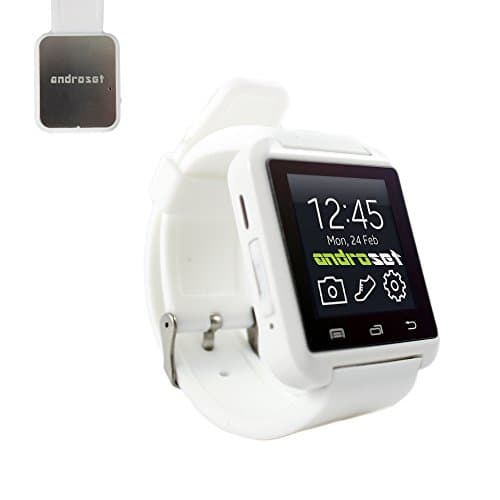 ANDROSET Smartwatch for iPhone and Android (WHITE)